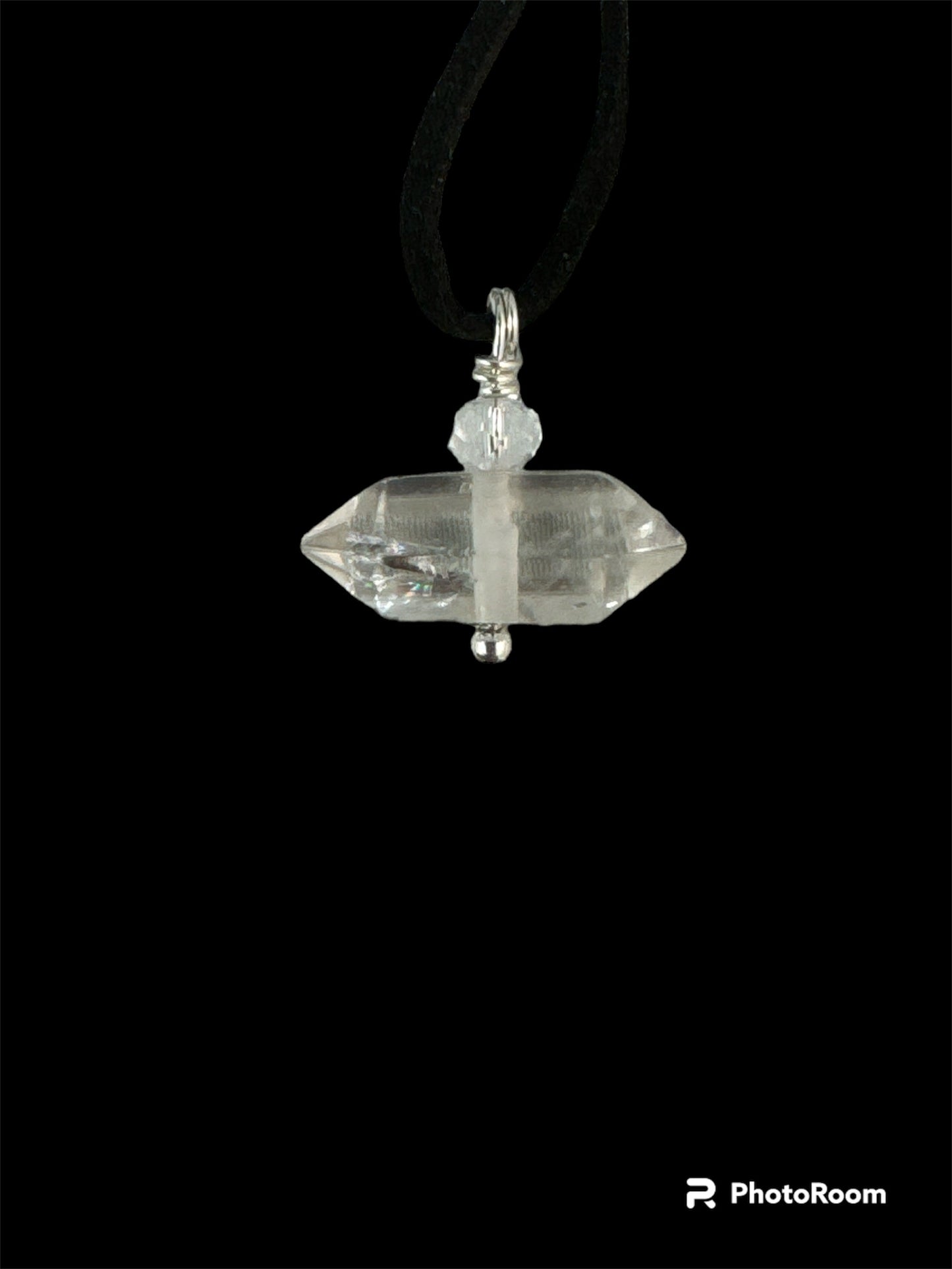 Clear Quartz pendant (double terminated horizontal)
