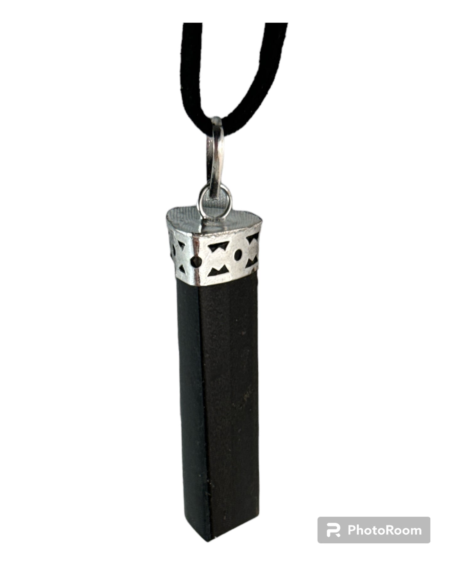 Black Tourmaline pendant (vertical drop terminated point)