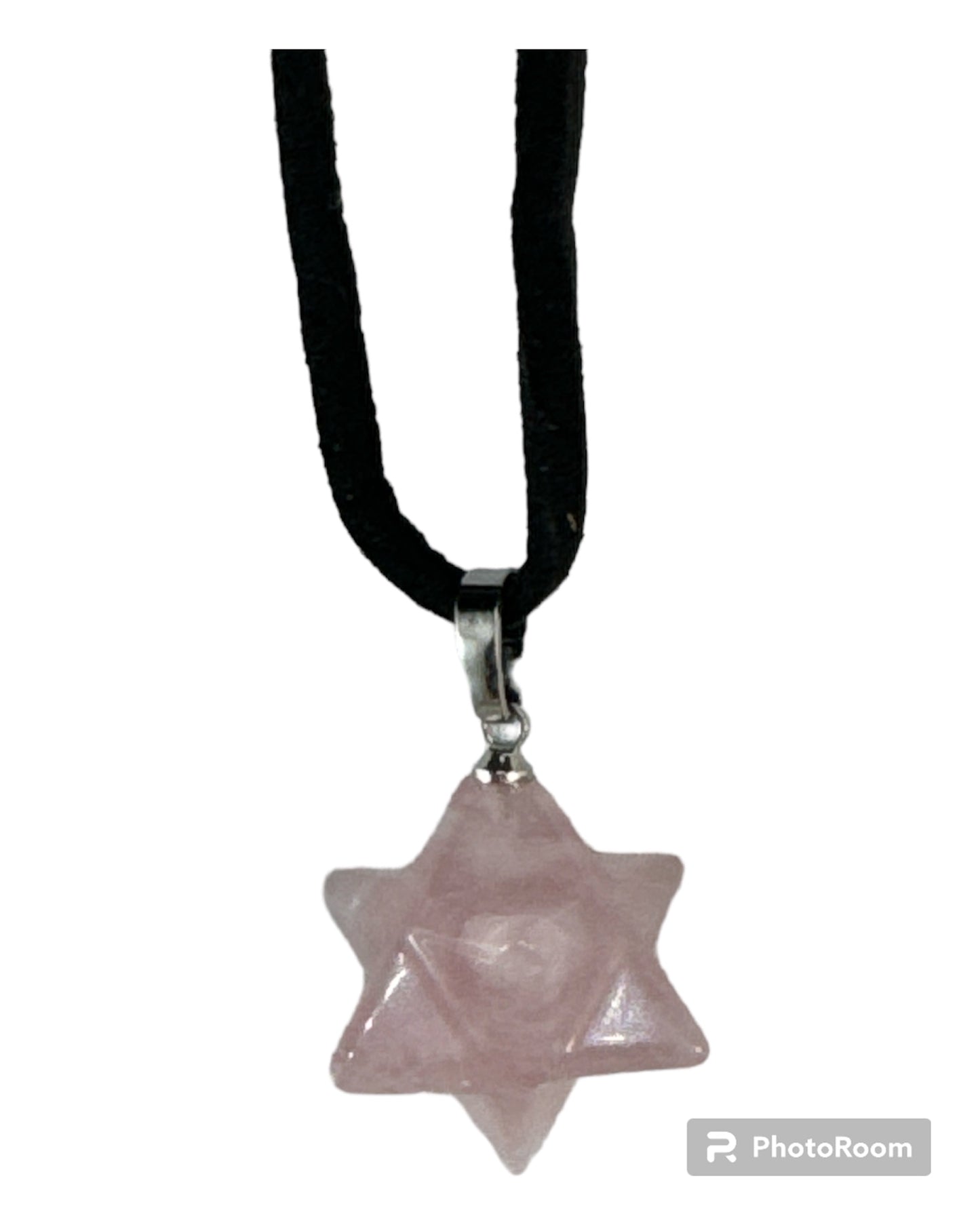 Rose Quartz Merkabas pendant