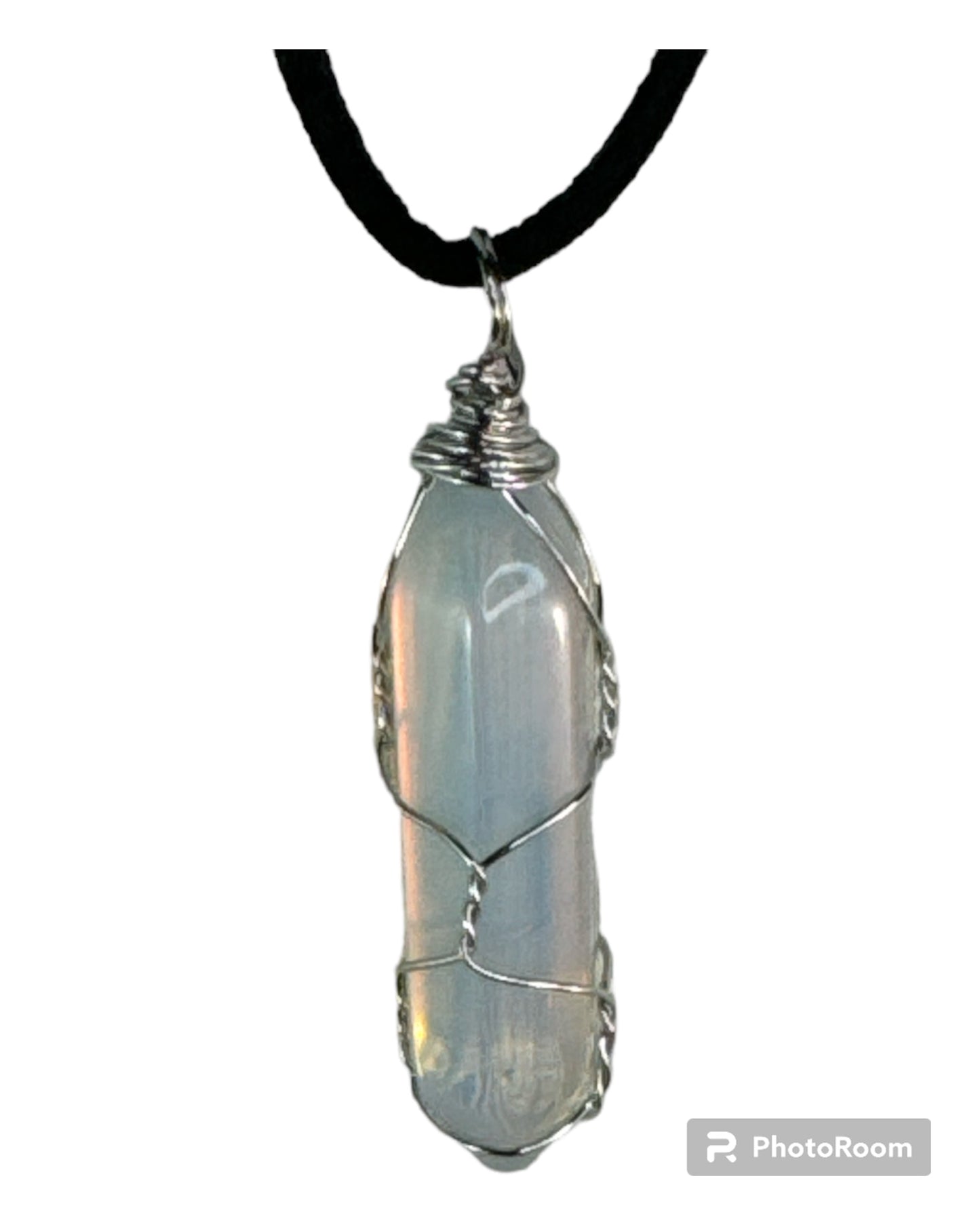 Opalite pendant (double terminated vertical point)