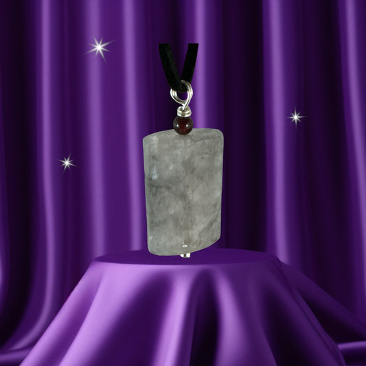Smoky Quartz pendant (rectangle verticle drop)