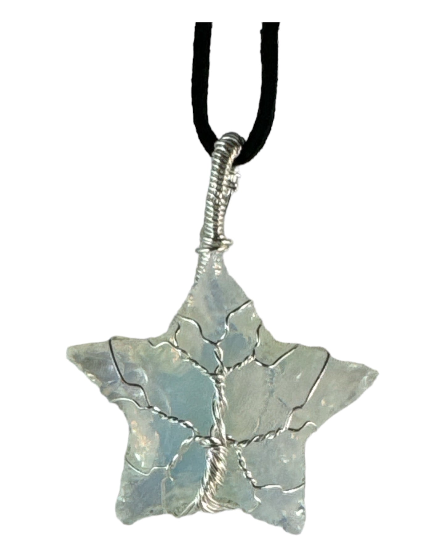 Clear Obsidian Star Pendant