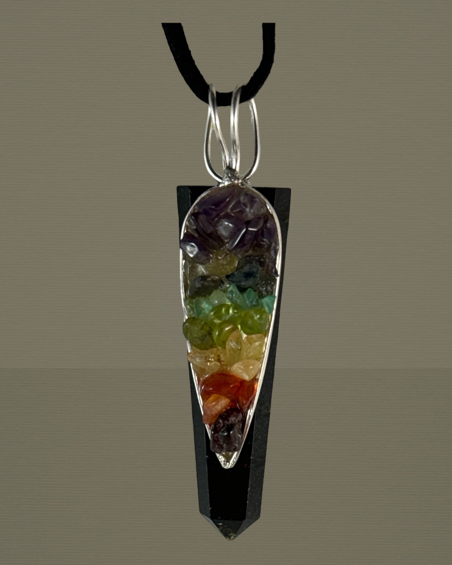 Black Tourmaline Chakra pendant