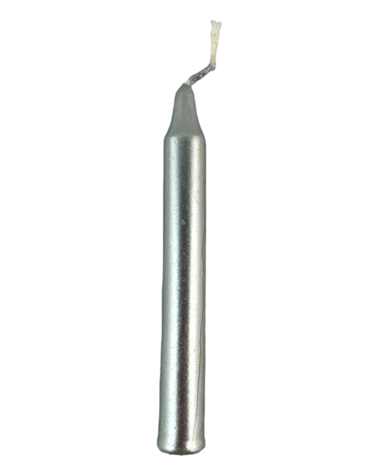 Metallic Silver Mini Ritual candle