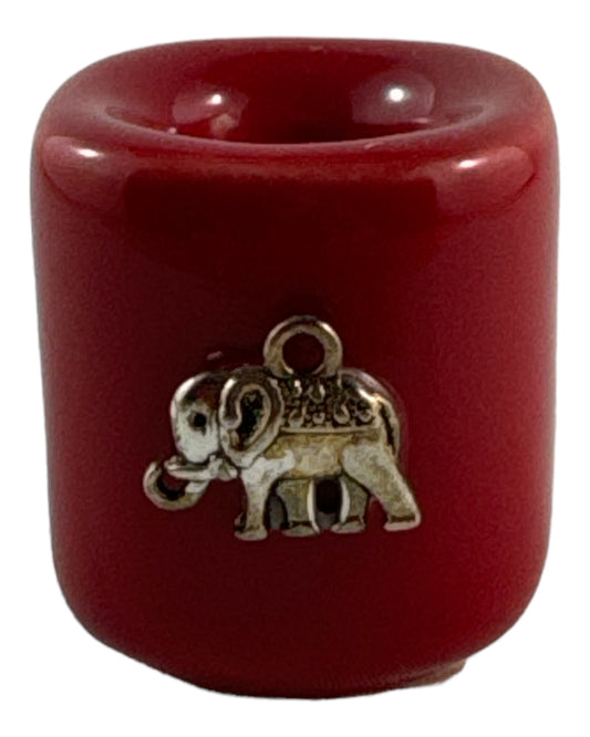 Red Elephant mini ritual candle holder