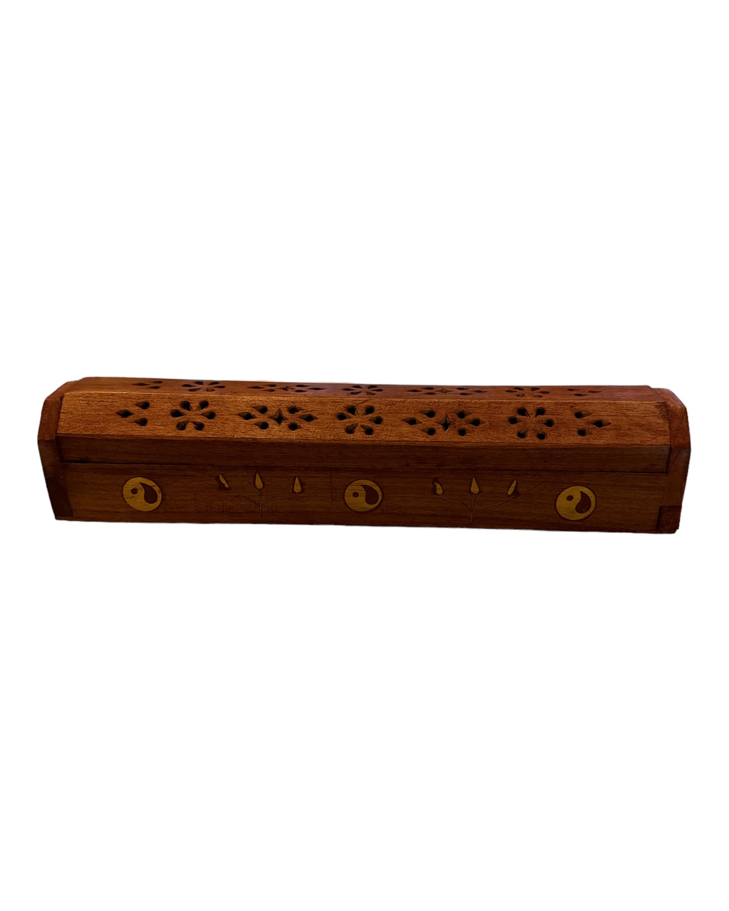 WOOD INCENSE STORAGE BOX/YIN-YANG-12″