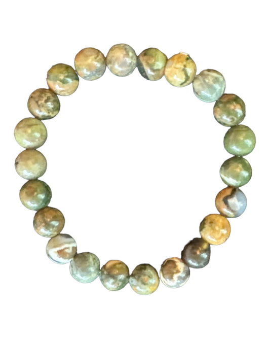 8mm round Rhyolite Bracelet