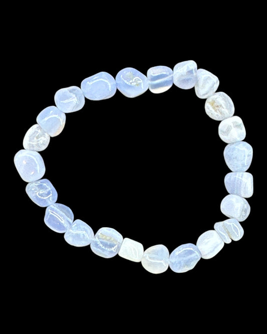 Tumbled Blue Lace Agate Bracelet