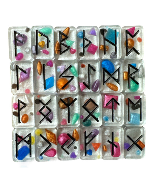 Elder Futhark or Celtic Runes (Colourful Shapes)