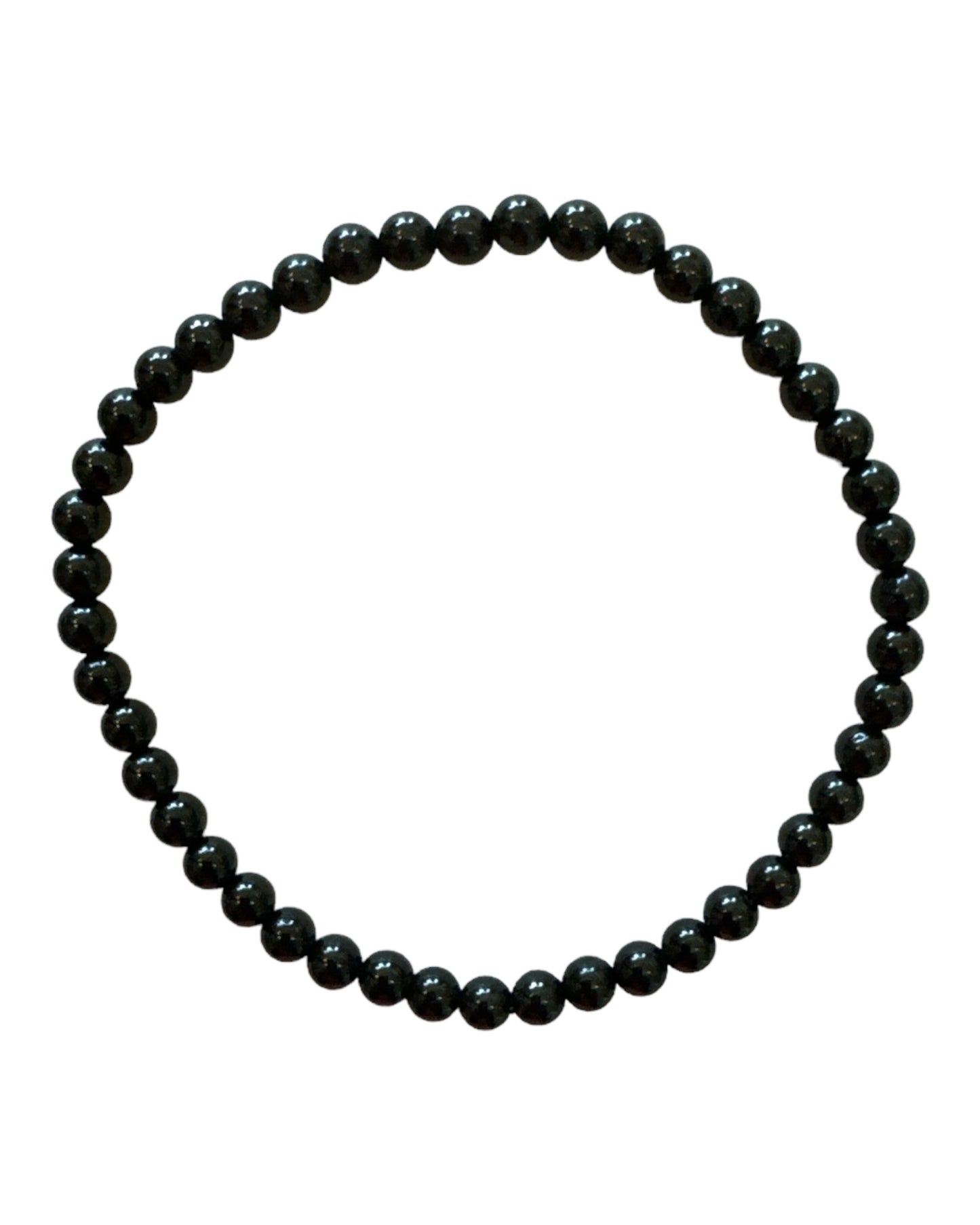 4mm round Black Spinal bracelet