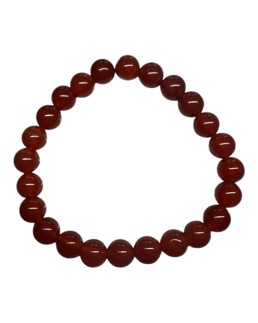 8mm round Carnelian bracelet