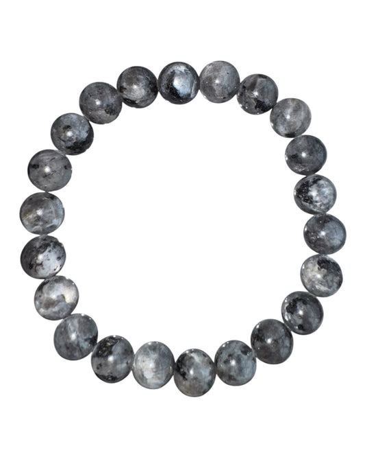 8mm round Black Labradorite (Larvakite) bracelet