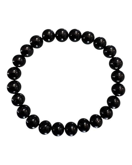 8mm round Black Tourmaline bracelet