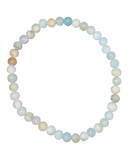 4mm round Multu-color Amazonite bracelet