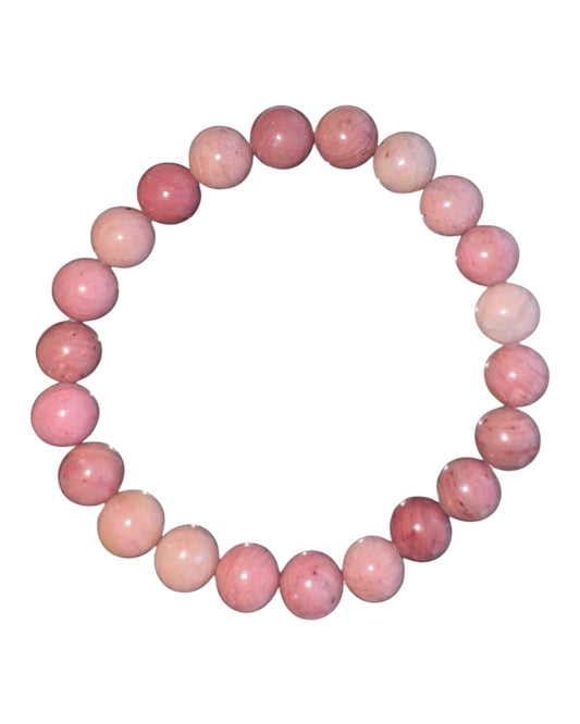 8mm round Rhodonite bracelet
