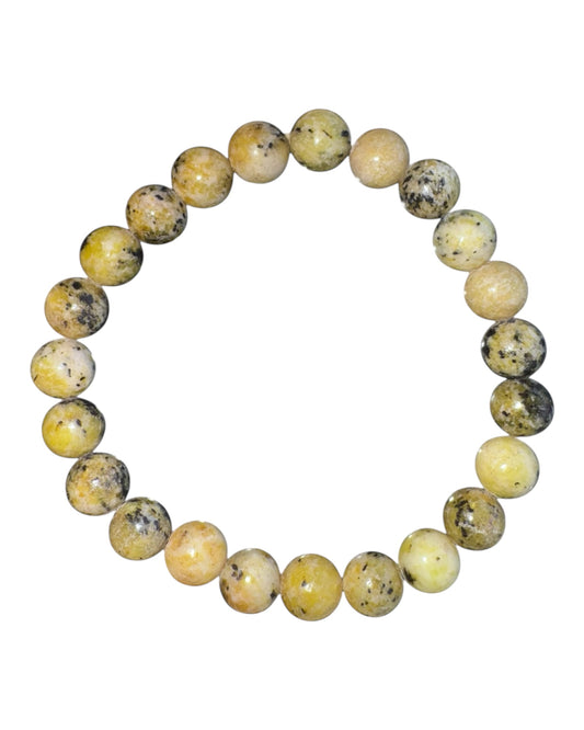 8mm round Serpentine (Yellow Turquoise) bracelet