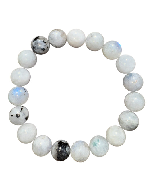 10mm round Rainbow Moonstone bracelet