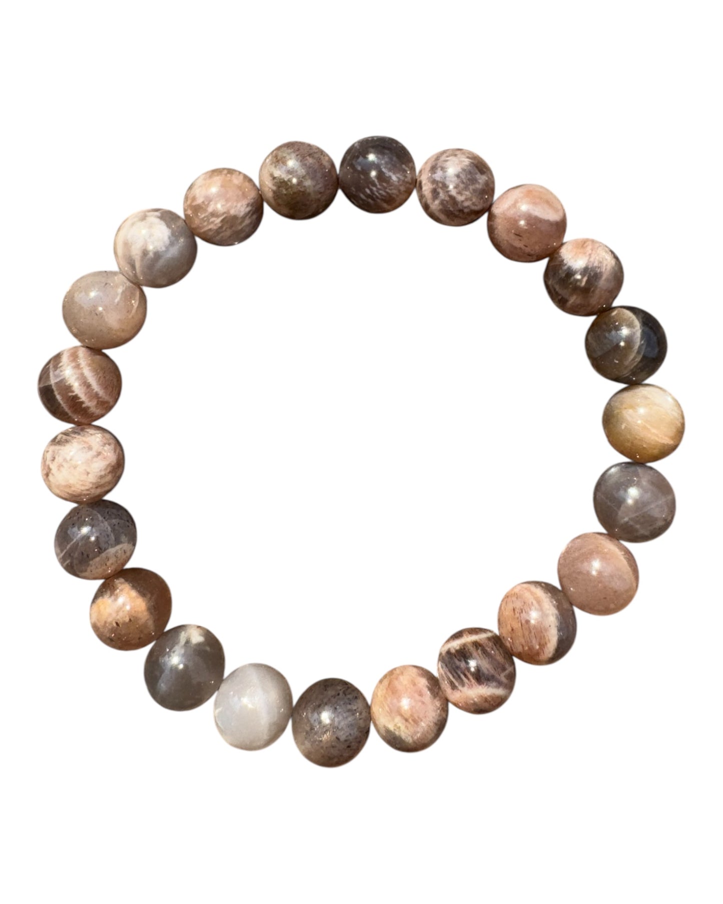 8mm round Black Moonstone bracelet