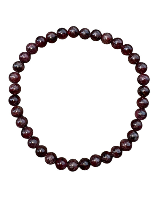 5mm round Garnet bracelet