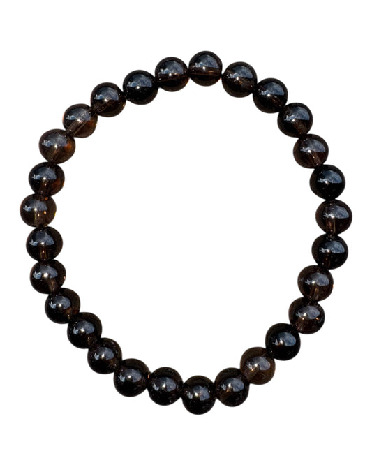 8mm round Smoky Quartz bracelet